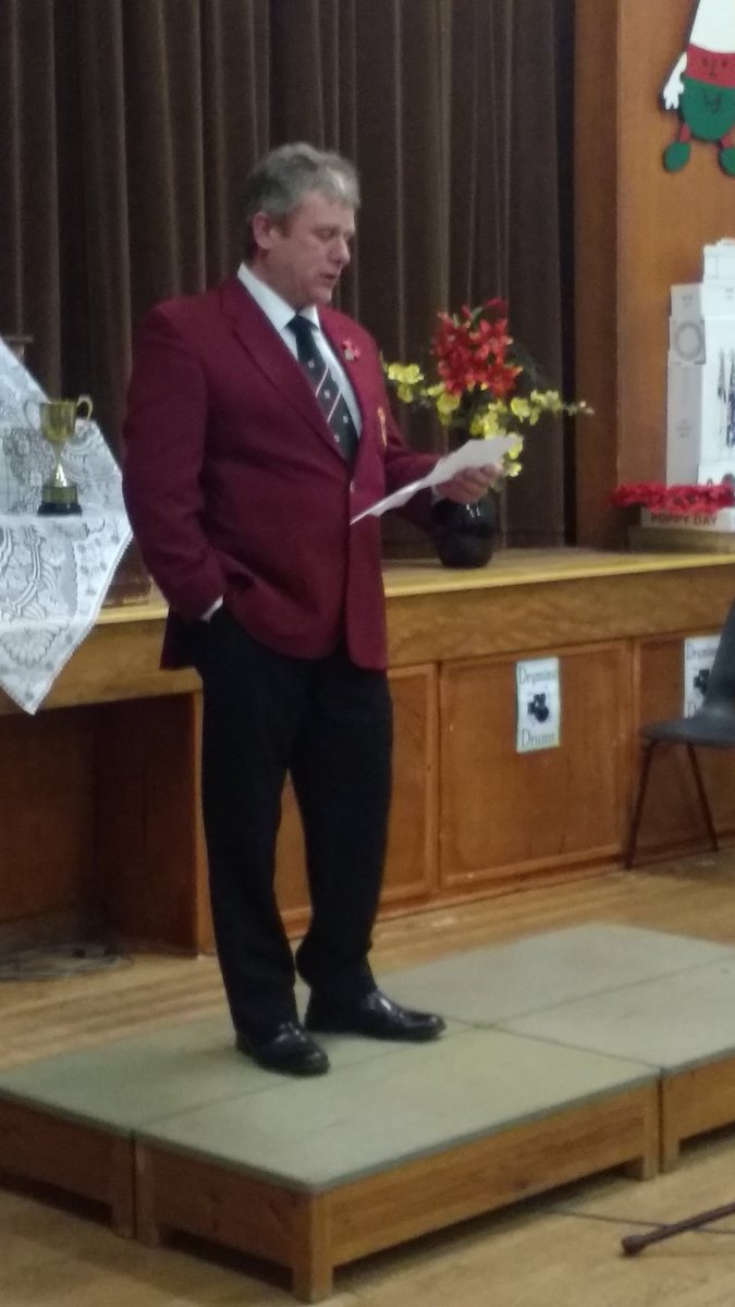 David Evans President for the evening making his speech
