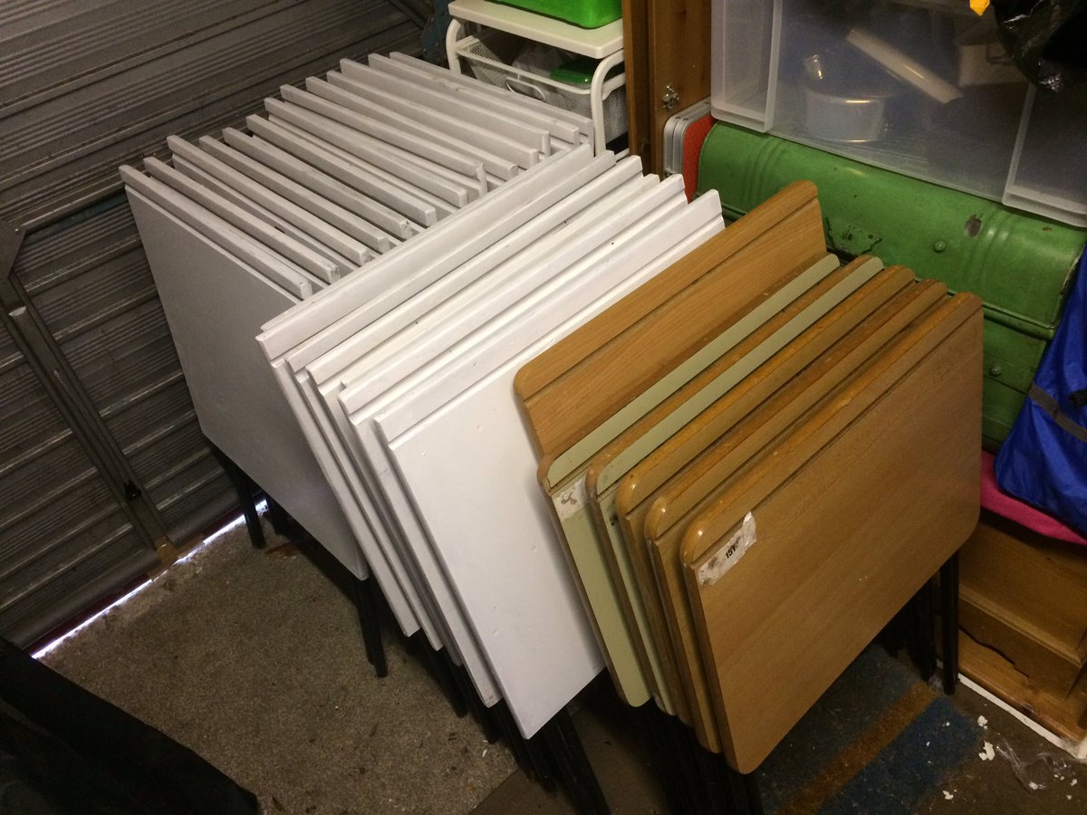 Kino_NW's tweet photo. 26 mouldy old tables ready to go back into action!!! #tablerescue mission complete!!!! #KKMCR17 https://t.co/d1Aks1chQK