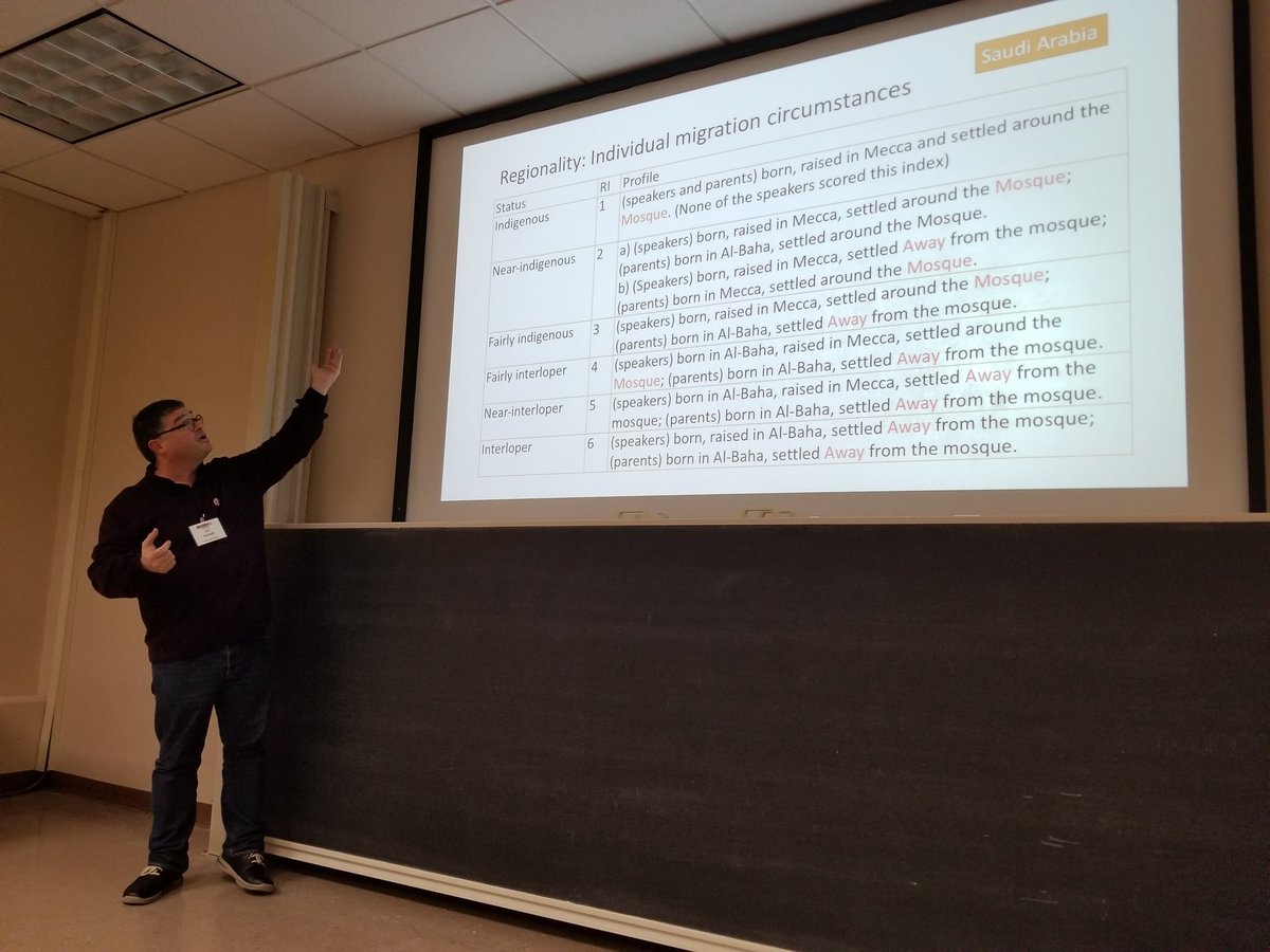 KJackie17's tweet photo. #NWAV46 Quantifying contact through regionality and education: Examples from variationist studies of Arabic dialects @urihoresh https://t.co/NokR1dbF4q
