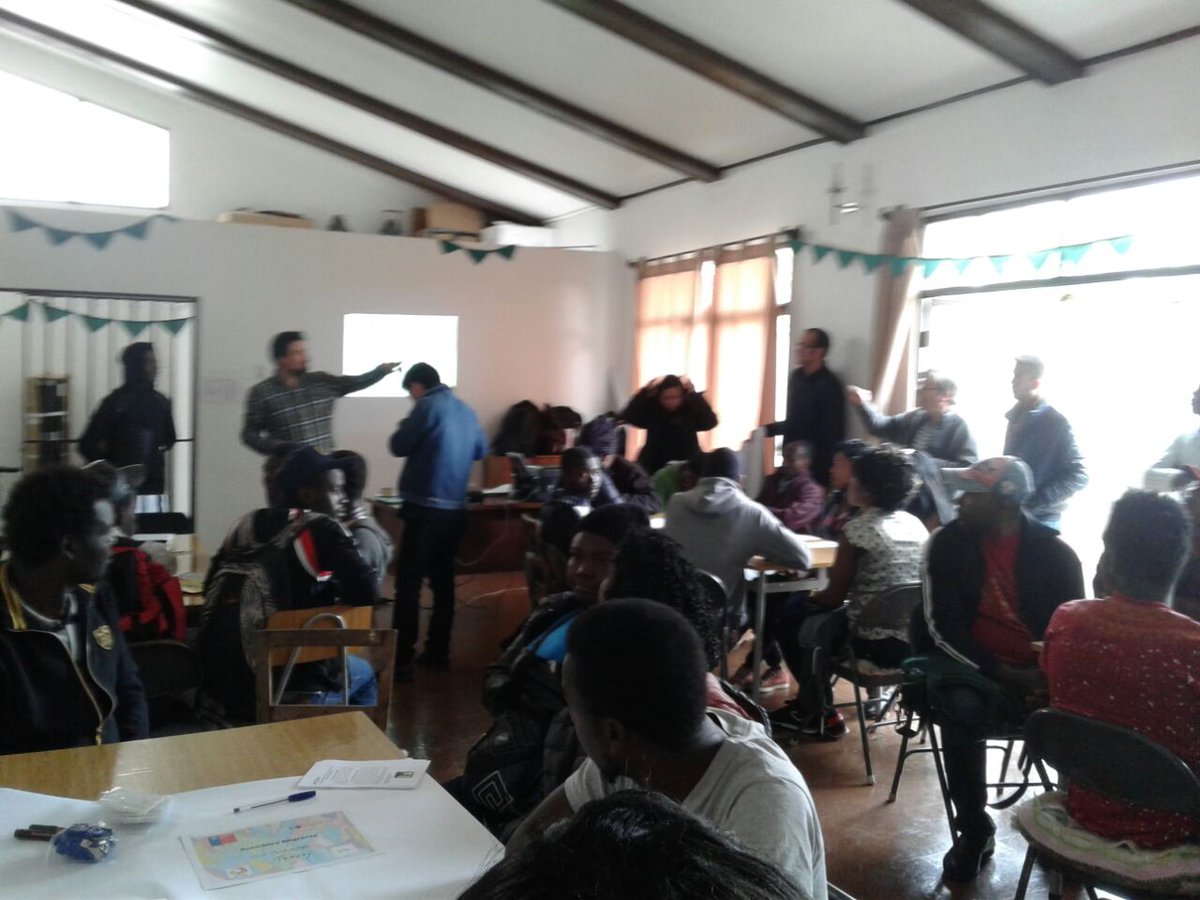 Solidariohaiti's tweet photo. Hoy en trabajo territorial, con comunidad migrante. Gracias Surmaule por invitarnos a participar de está jornada. #interculturalidad #Talca https://t.co/qgJ8TnQCNE