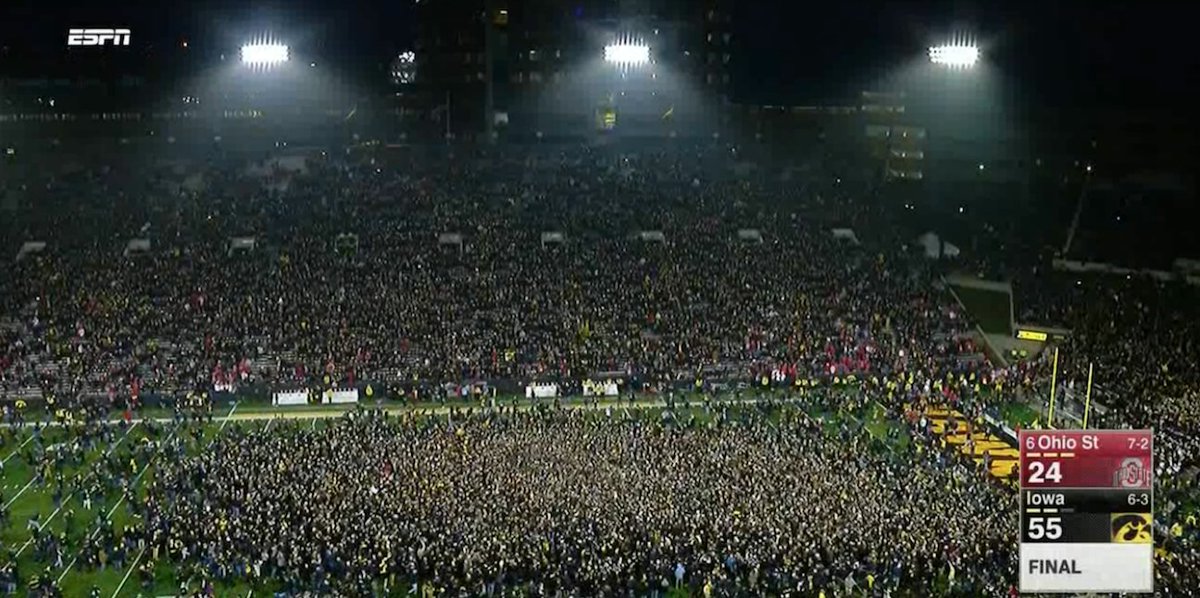 espn's tweet image. Iowa 55, No. 6 Ohio State 24

Wow.
