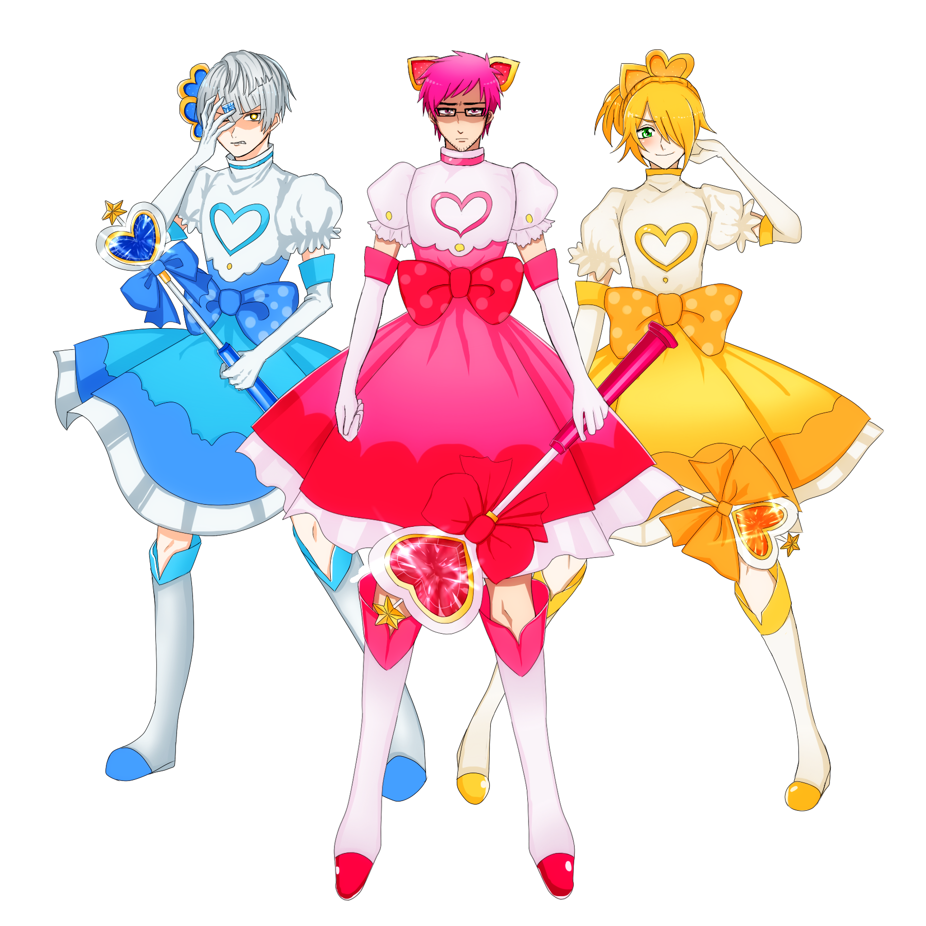 Uzivatel Mr 藤之助 Na Twitteru 魔法少女コンパスヒーロー 副猫様 沼様主催の素敵な企画に参加させていただきました リリカ ルルカ ララカの衣装でルチアーノ マルコス アダムです 私はイロモノ枠ですがかわいらしいイラストも沢山ありますのでハッシュタグ