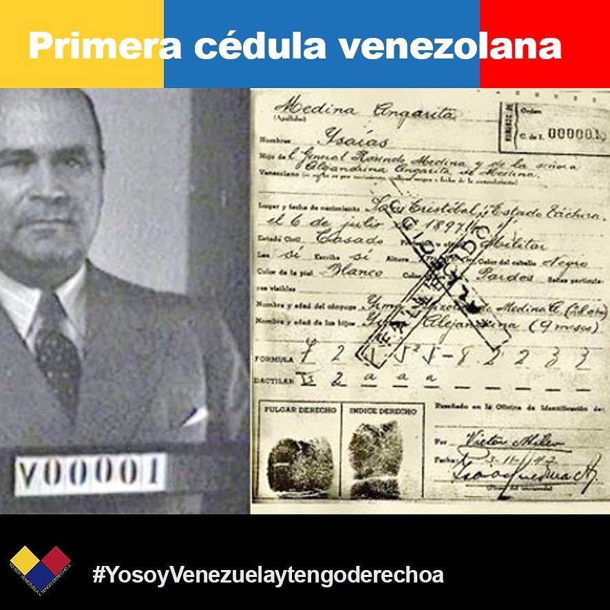 ¿Eres dueño de una cédula venezolana? Fue un 3 de noviembre de 1942 cuando se emitió la primera #cédula de identidad #venezolana.