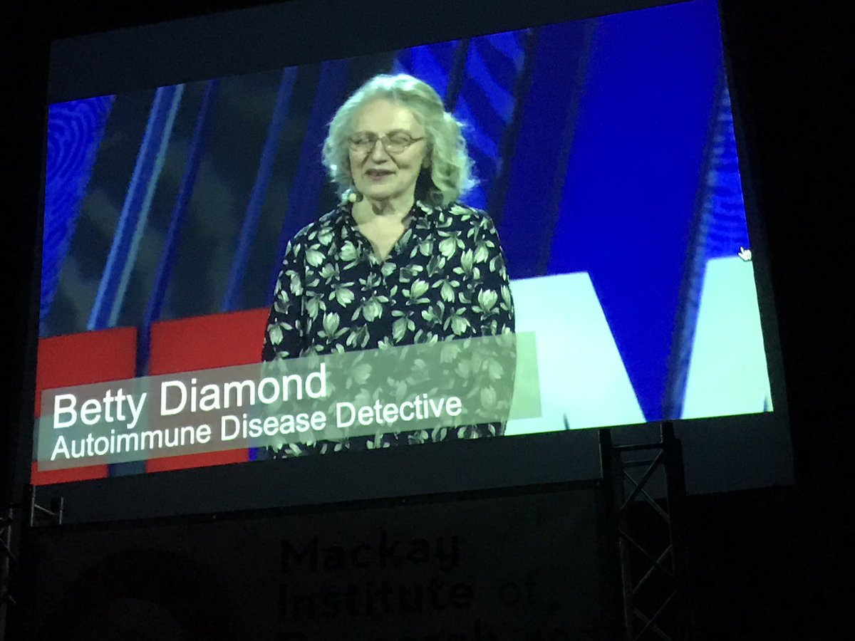 MackayHHS's tweet photo. Autoimmune diseases detective Betty Diamond - what happens when the guards attack the body they are meant to defend? #TEDMED2017 @NQPHN https://t.co/3JerJV66gK