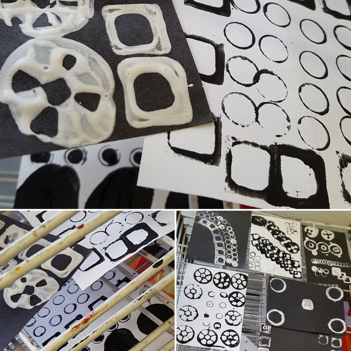 SDeadyAlston's tweet photo. Fab print work by Year 7 before half term - can't wait to see the finished results! https://t.co/ElFJrTH9yg
