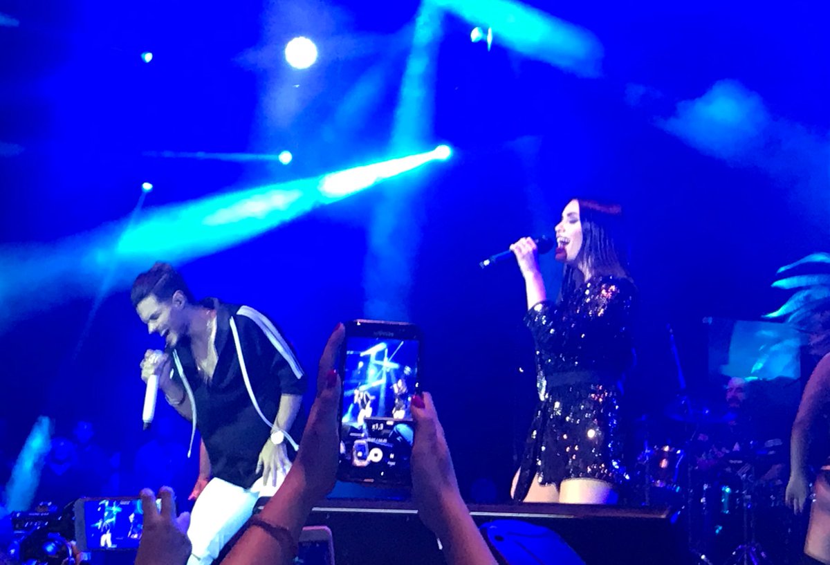 RadioDisneyLA's tweet photo. .@AbrahamMateo en el Luna Park con invitados de lujo en su show del #PopUpMusicFestival 👉🏼 @laliespos  y @_ruggero https://t.co/rx1agJK0Uq
