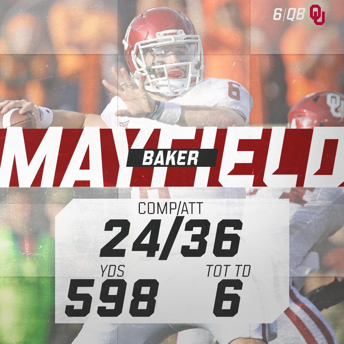 espn's tweet photo. This should help Baker Mayfield's Heisman campaign. https://t.co/nqJrnRKkZL