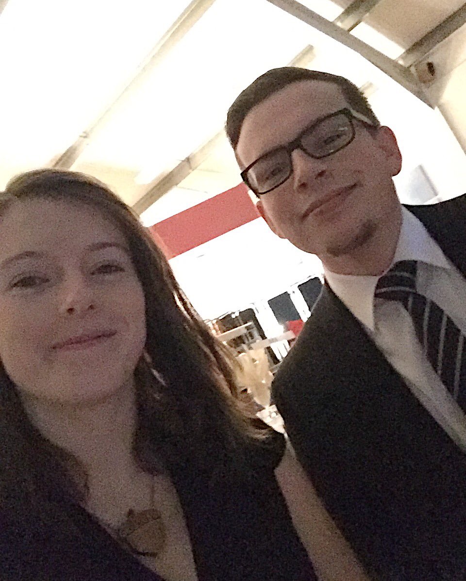 enactushud's tweet photo. Enactus Huddersfield members @lornaedesign and @Aerospherix at the formal dinner tonight at @EnactusUK #TW2017 #WeAllWin https://t.co/PXGWUDue5v