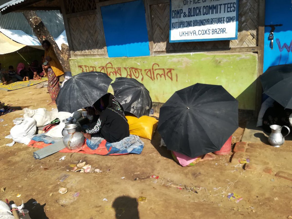 cjwerleman's tweet photo. 2,000 new Rohingya Muslim refugees arrived at Kutapulong camp today. No food, medicine, or baby milk.

Photos sent to me by @sattar_islam https://t.co/dmR53okdNG