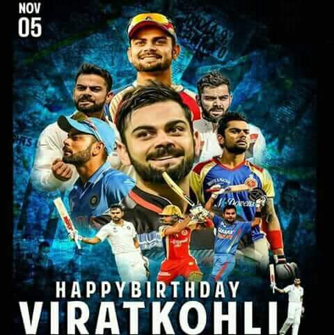  Many many happy birthday day virat Kohli my god my love my role model and etc. 