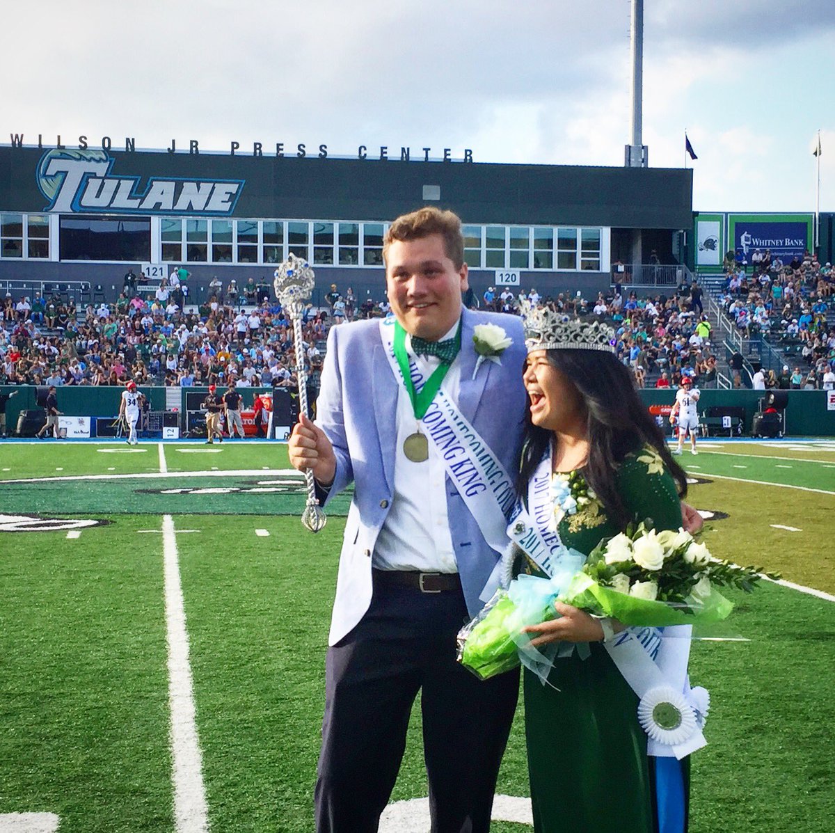 tulanealumni's tweet photo. Congratulations to our 2017 #Tulane Homecoming royalty! #Wave17 https://t.co/p6ijpCNv1H