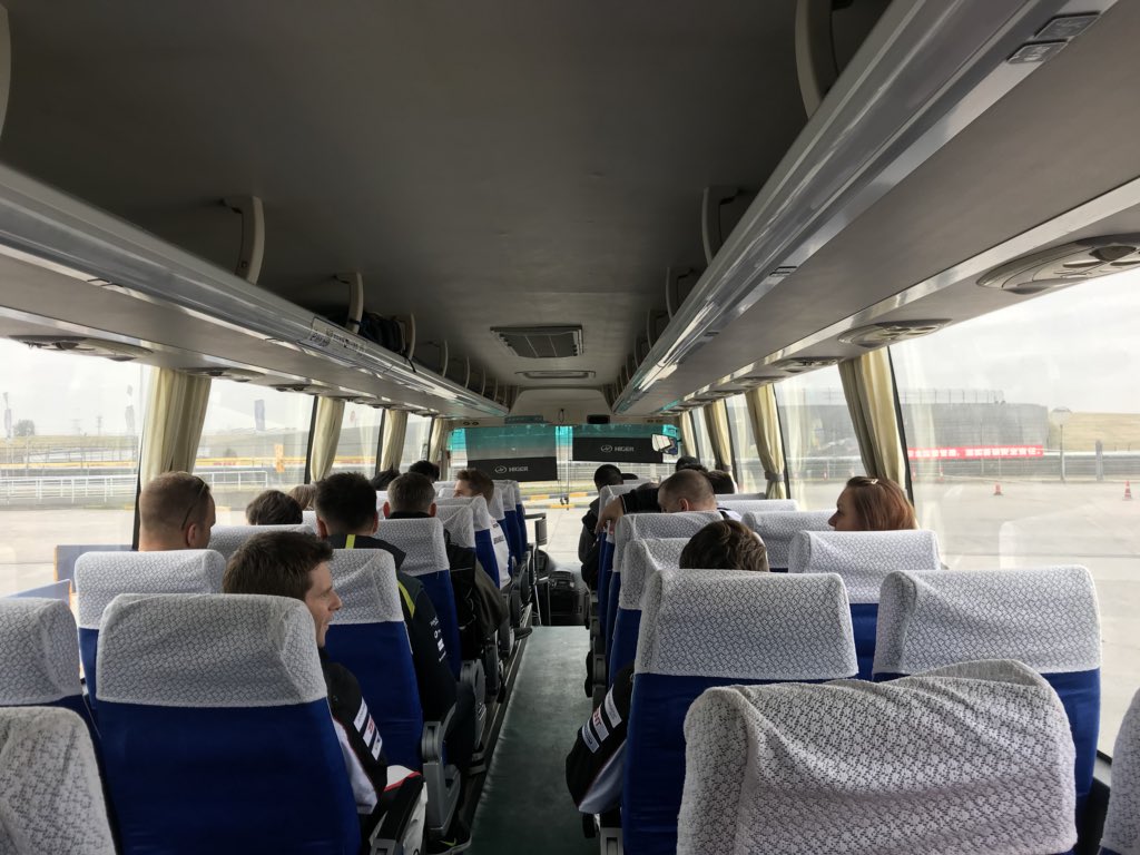 ManorWEC's tweet photo. On the way to the autograph session, a bus full of drivers! #6hoursOfShanghai https://t.co/MGkIpwRv79