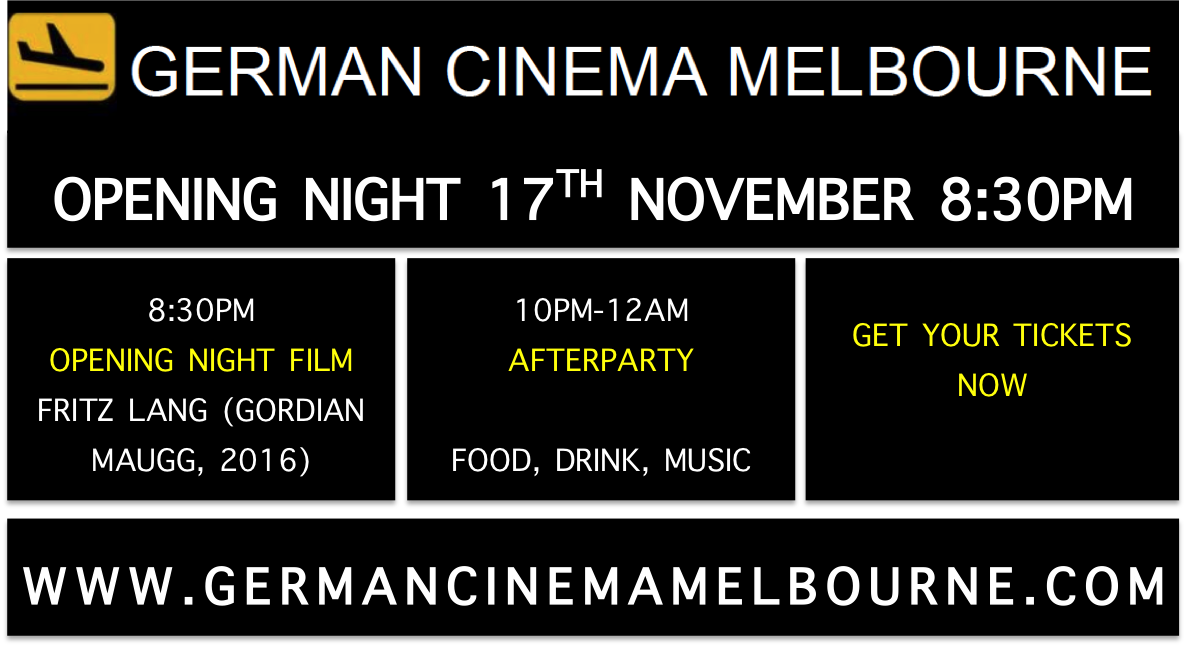 GermanCinemaOZ's tweet photo. We can't wait for the opening night on the 17th November @thebacklotaus with #Brezen #sausages #afterparty #OpeningNight! https://t.co/iEvgTM9Np5
