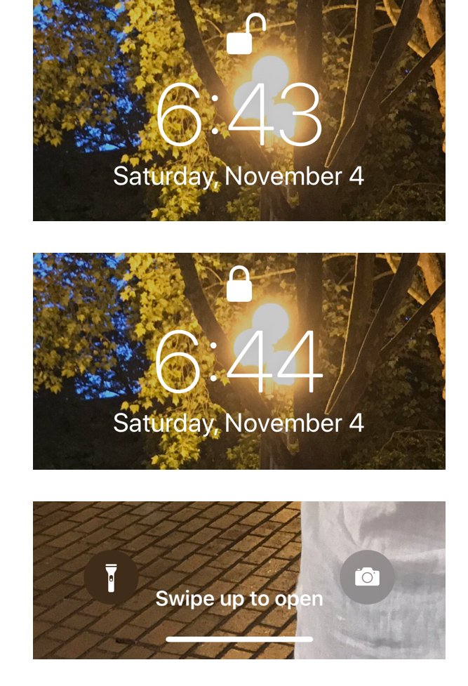 Several screens from FaceID user experience.