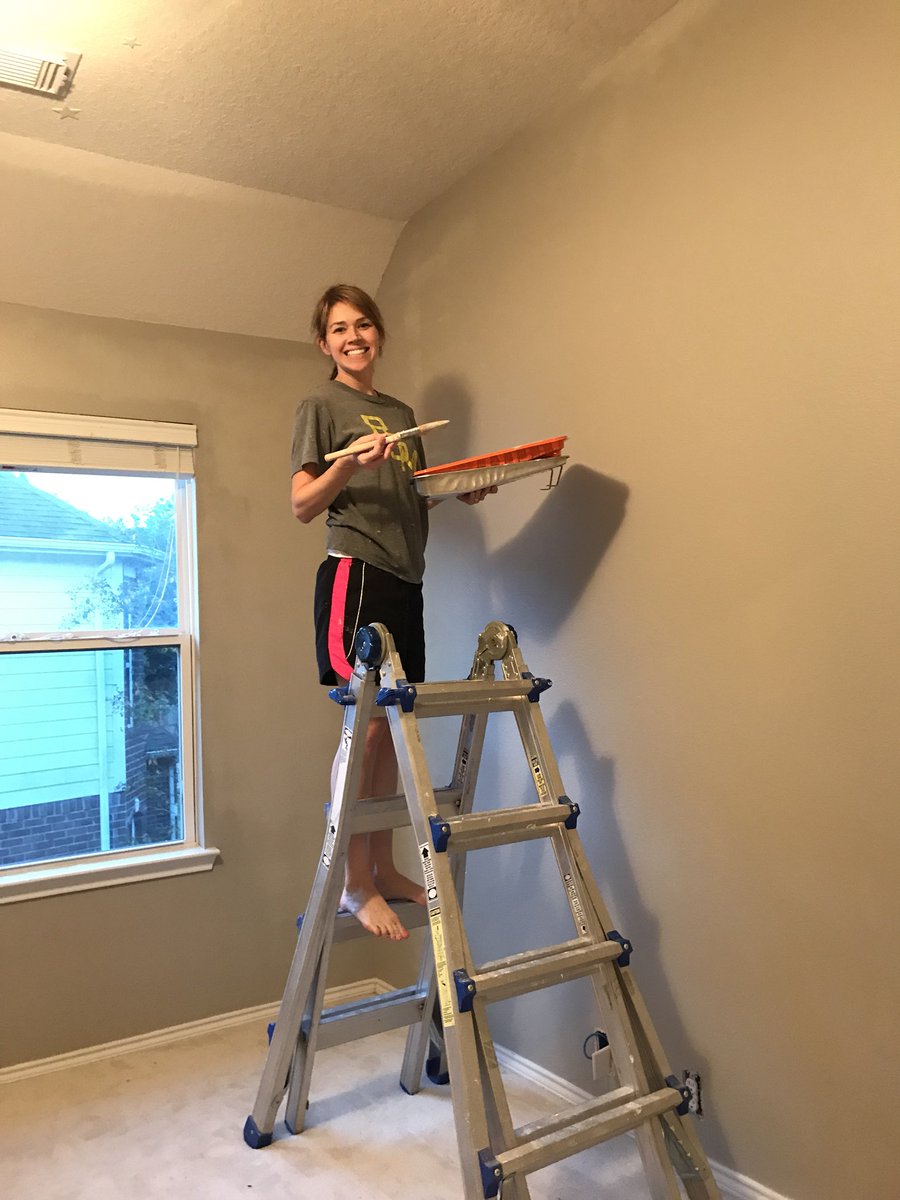 Cleared out a bedroom,painted it for <a href="/mitchmaher/">Mitch Maher</a> to have a place to workout. Mt Rainer 2018. Get up that mountain! <a href="/chipgaines/">Chip Gaines</a> #chipstarter