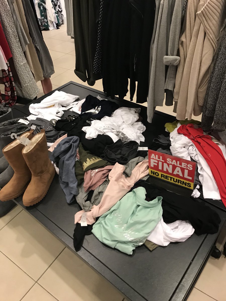 RealEvenStevens's tweet photo. the moms that yell at their kids for having messy rooms are the same ones that leave my store looking like this :-) https://t.co/BVwPBiiSby