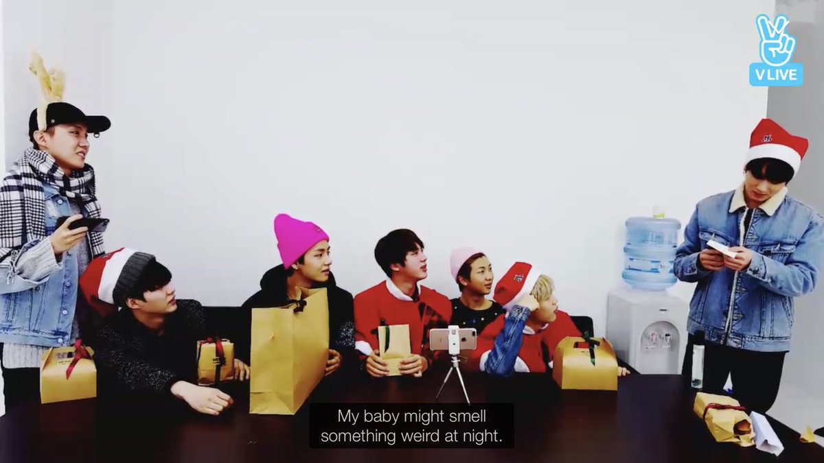 (6) taehyung @ jeongguk:  — his card on jk’s gifted perfume reads: “my baby might smell something weird at night”