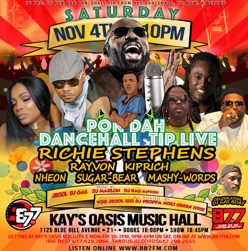 B87FM's tweet photo. TONITE! TONITE! TONITE! TONITE! NOTHING IS MOVING IN BOSTON EXCEPT #PDDHT AT #KAYSOASIS 1125 BLUEHILL AVE. UPTOWN,… https://t.co/qIymvIgKjG https://t.co/vSDXRXC2NJ