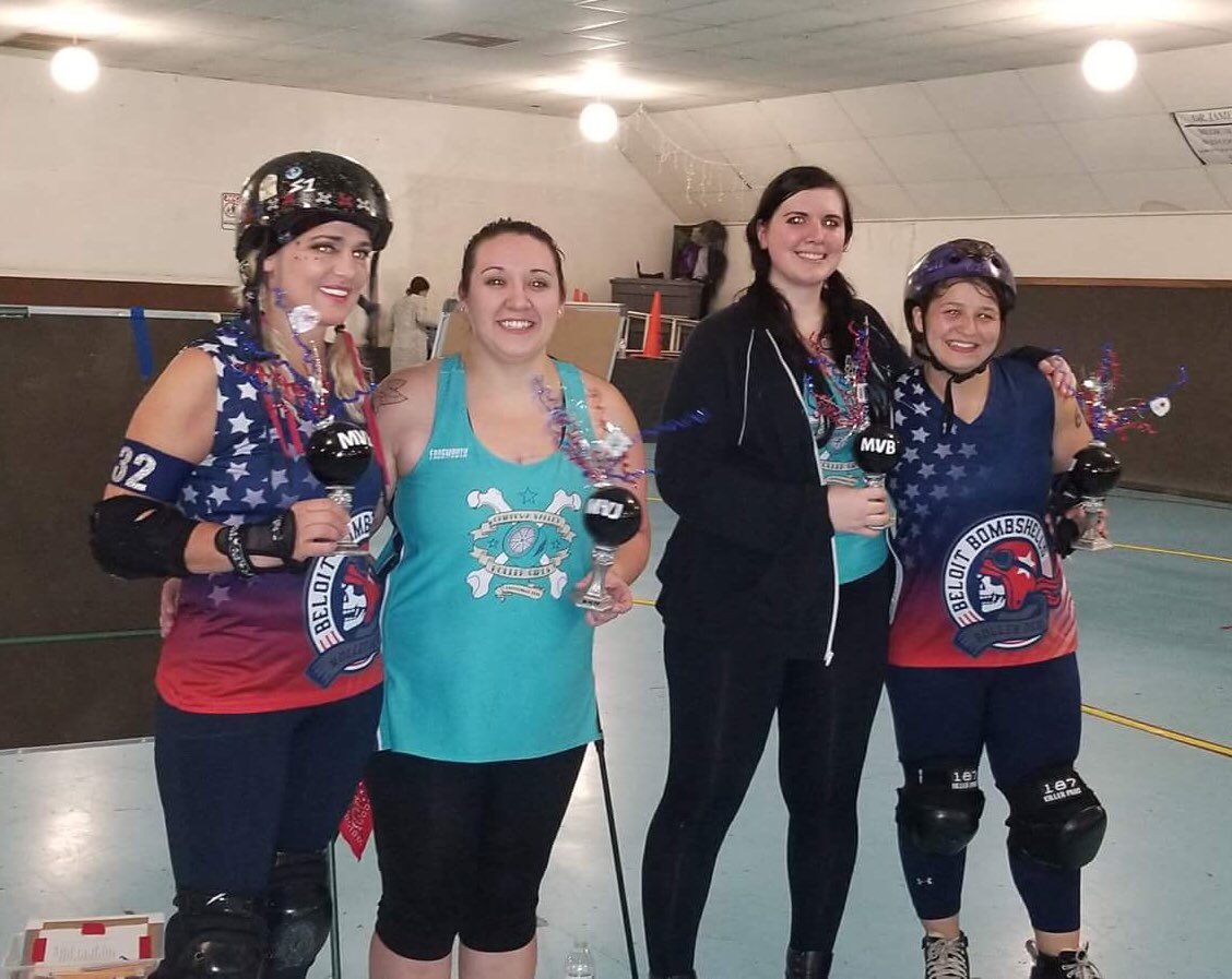 CVRDerby's tweet photo. Such a great bout! Thanks @BeloitBombshell! #rollerderby #WFDTA #bouting #sports https://t.co/o7p9NpwWN7