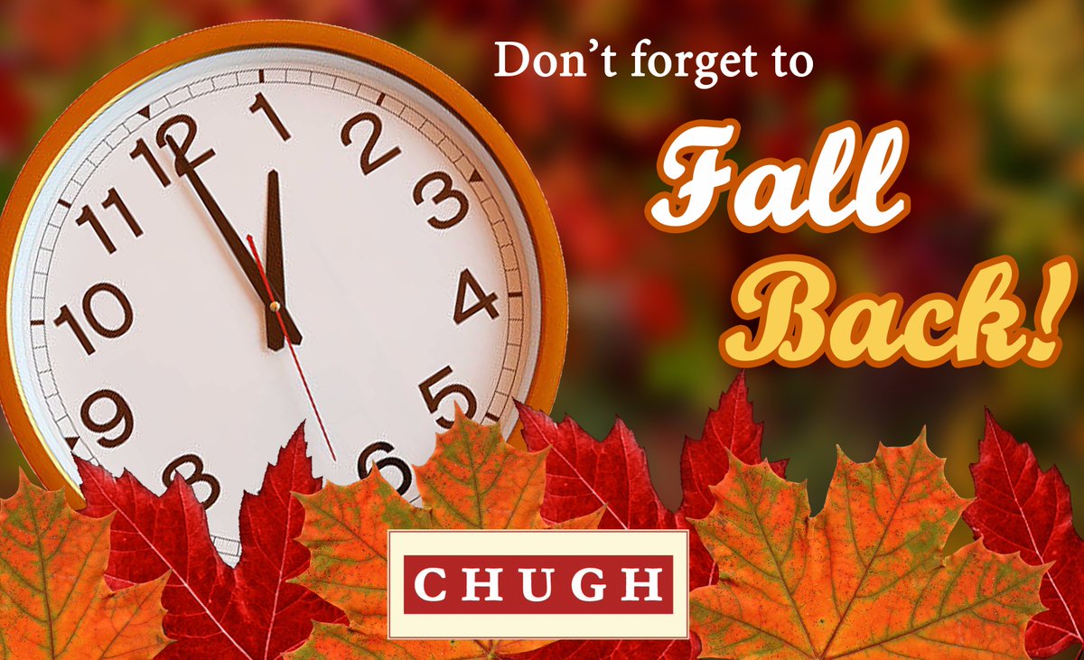 chughllp's tweet photo. Remember to set your clocks back one hour before going to bed tonight!
#fallback2017 #chughllp #chughcpasllp https://t.co/qih3r1ws2E