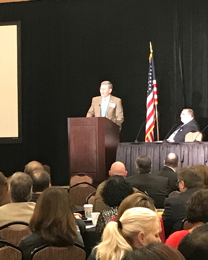 CentralOK_STEM's tweet photo. Attending the Governor’s STEM Summit listening to Secretary of Science & Technology Kelvin Droegemeier. #STEM #OKSTEM https://t.co/65KgcecuFr