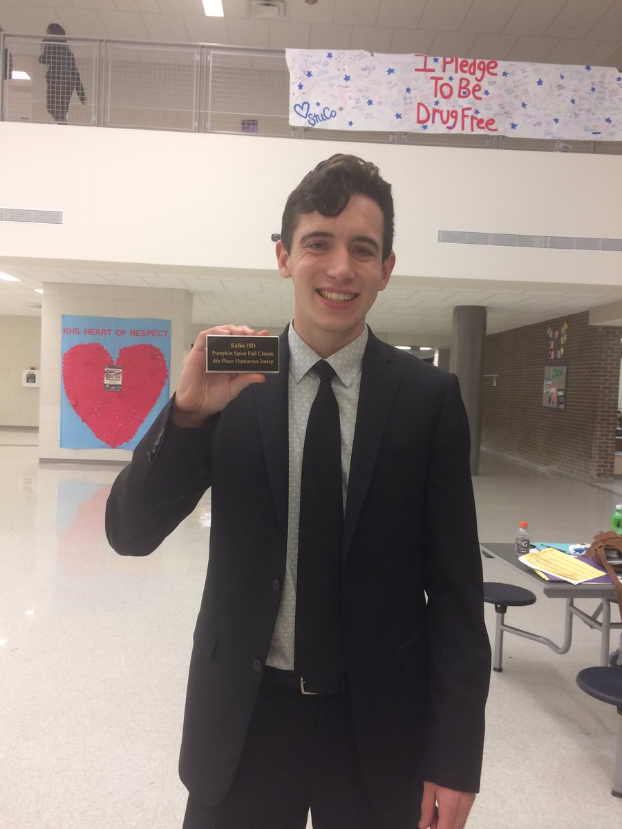 Congratulations to Sean Moothart for placing fourth in Humorous Interpretation.