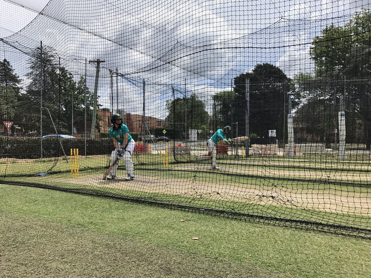 AusWomenCricket's tweet photo. Leaders first in the nets #WomensAshes #AUSvACT https://t.co/QjVt2YohbC