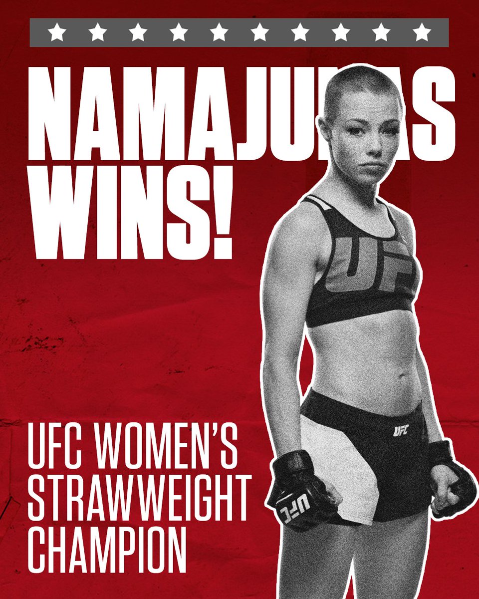 SportsCenter's tweet photo. A shocker in women's UFC! 

Rose Namajunas takes down Joanna Jedrzejczyk in a first-round KO at Madison Square Garden. https://t.co/deb1aOo8rG