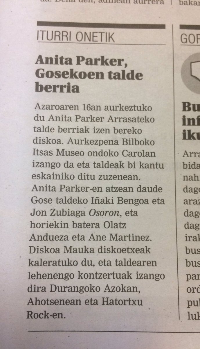 Badator Anita Parker...  <a href="/anitaparkergara/">Anita Parker #OrainPresoak</a> <a href="/MaukaMusik/">Mauka Musikagintza</a> <a href="/kulturagoiena/">Kultura Goiena</a> #anitaparker