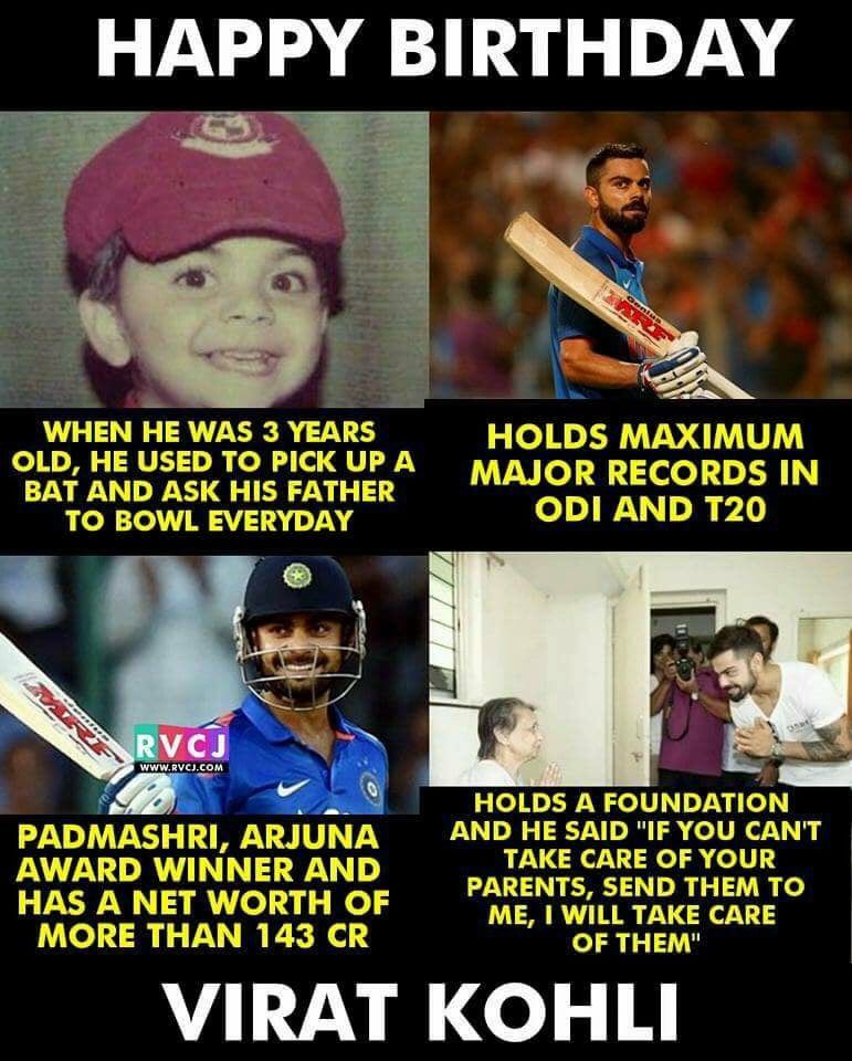 Happy Birthday Virat Kohli :)  A Man With Golden Bat & Golden Heart     