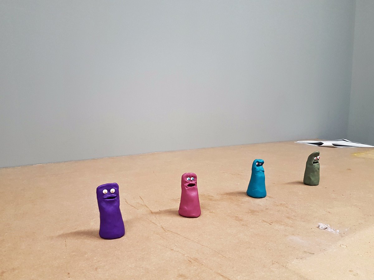 dancing_sun's tweet photo. Great fun lip-synching with plasticine at Stop Motion Lip-Synching Workshop with @ObbyUK #stopmotion #animation #obbyuk https://t.co/rvXJQMbv8A