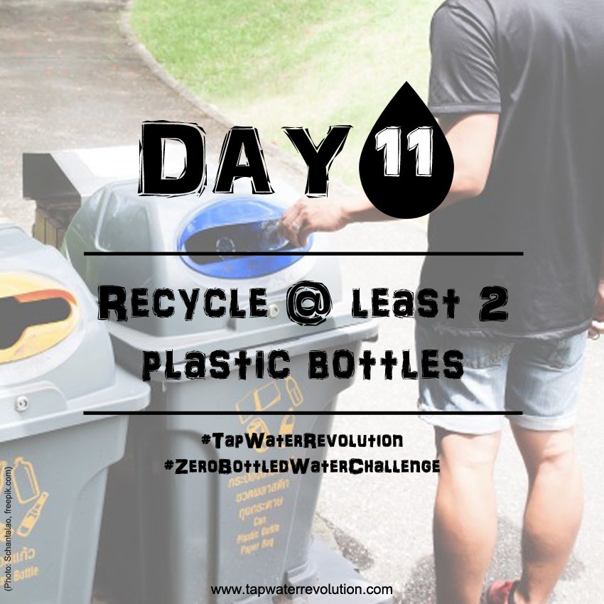 tapwaterev's tweet photo. Day 11 of #Challenge! #Recycle @ least 2 #PlasticBottles #PET #RecyclingBin #Environment #NoPlastic #Mauritius #Sustainability @HCCanZA https://t.co/1sA0I1CXuF