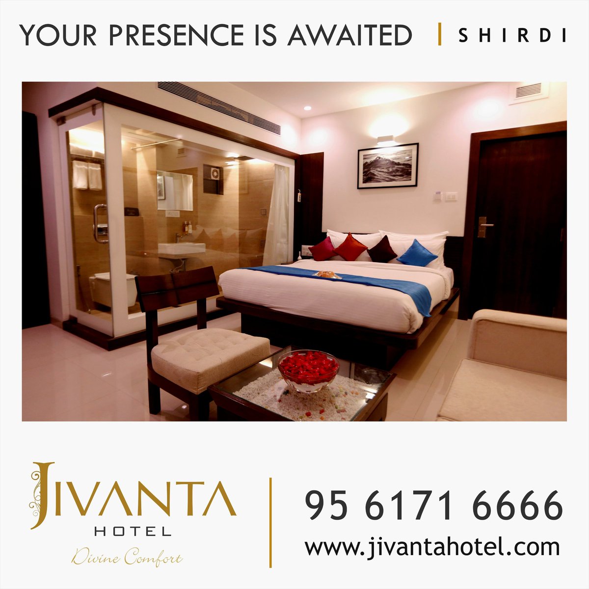 JivantaHotel's tweet photo. Your Presence is Awaited - Welcome Jivanta Hotel Shirdi 
https://t.co/KHjSFWyQIo 
#shirdi #jivantahotel #BookNow https://t.co/uJfdzbsLCH