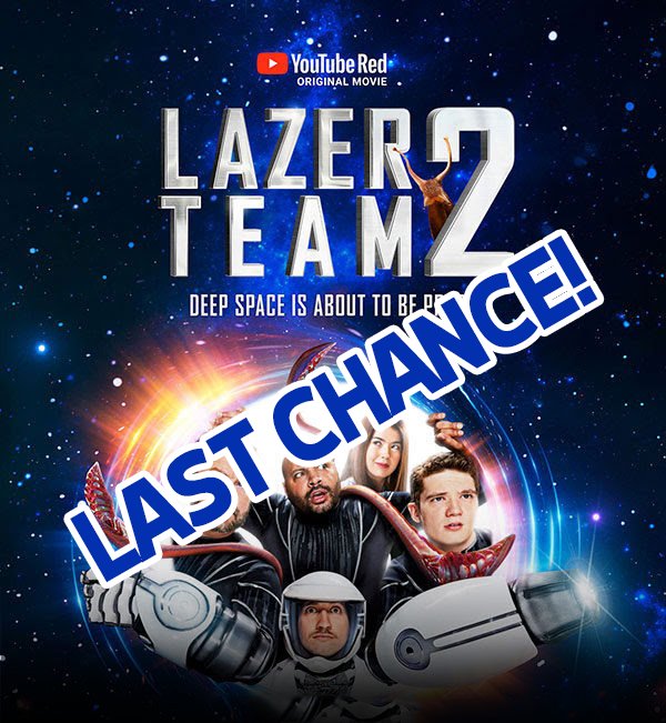 HanabeeOfficial's tweet image. Last chance AUNZ! You need to grab your ticket to #LazerTeam2 TOMORROW to see it!
AU: au.demand.film/lazerteam2
NZ: nz.demand.film/lazerteam2