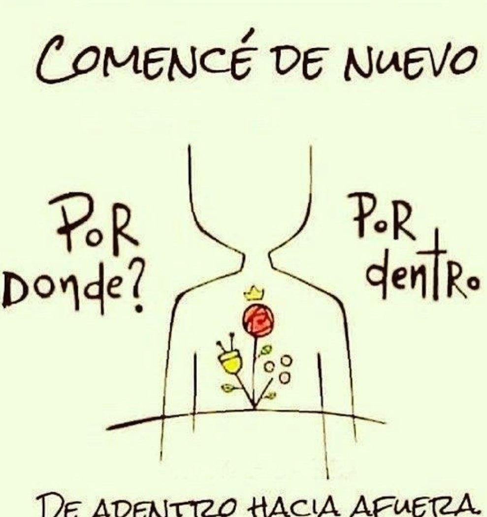 claupalominos's tweet photo. "Comencé de nuevo
- Por dónde?
"Por dentro...
De adentro hacia afuera" #EnEso Estamos https://t.co/TXGe9WgORw