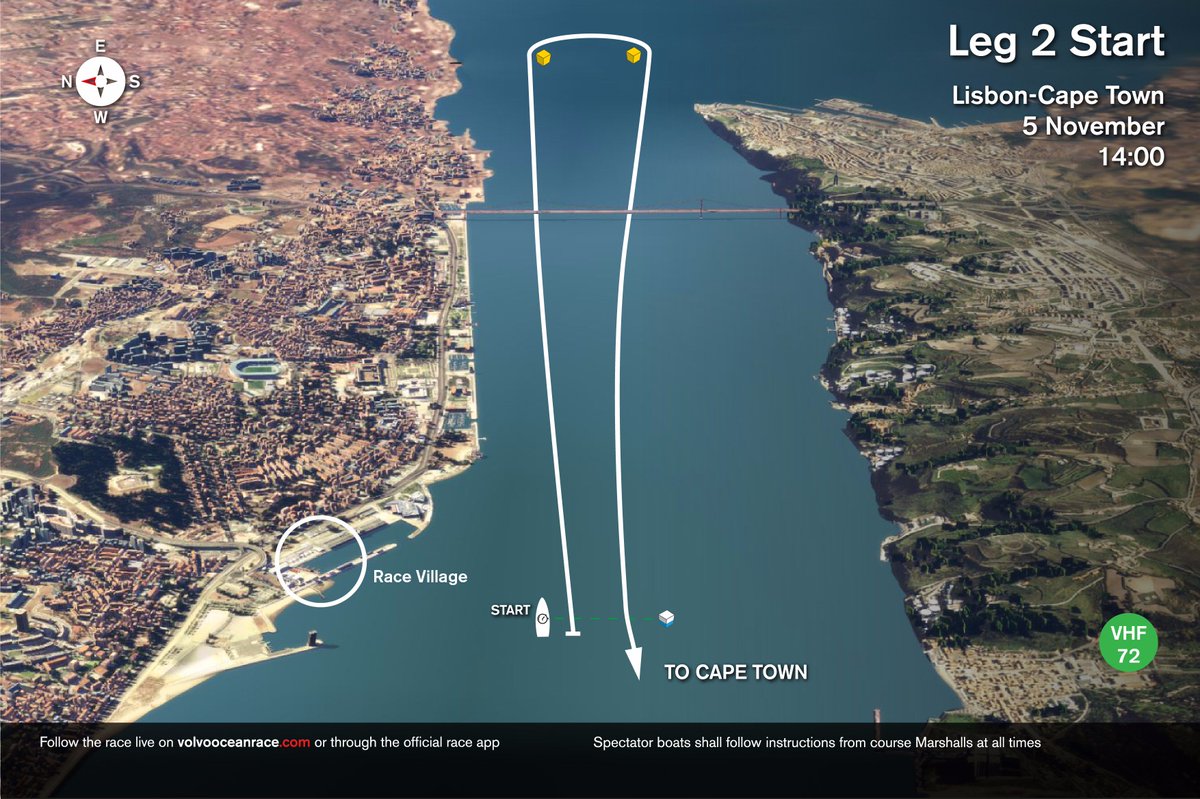 <a href="/VORLisbon/">VolvoOceanRaceLisbon</a> @vorcapetown @Vestas11thHour <a href="/teamAkzoNobel/">teamAkzoNobel</a> <a href="/DongfengRacing/">Dongfeng Race Team</a> <a href="/TurnTidePlastic/">TurnTheTideOnPlastic</a> <a href="/desafioMAPFRE/">Desafío MAPFRE</a> <a href="/brunelsailing/">BrunelSailing</a> <a href="/scallywaghk/">Sun Hung Kai Scallywag</a> 👀 A look at the racetrack in Lisbon before the teams head over the horizon for #Leg2... it's gonna be epic! 👇