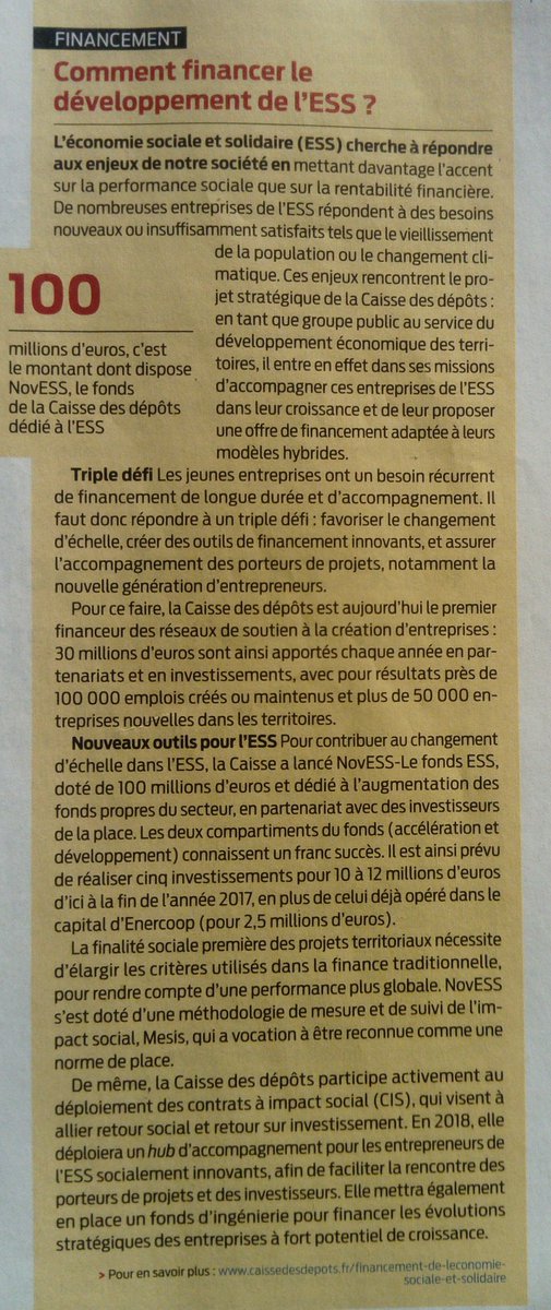 JPhilippebrun's tweet photo. [#Ess - Financer] @AlterEco_ w/@CaissedesDepots : Comment #financer le développement de l'#Ess ? - #NovEss #CIS > https://t.co/iYvQ8eZYvt