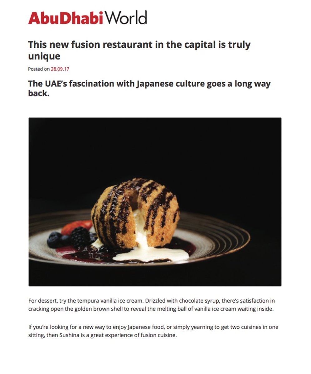 sushina_me's tweet photo. Honoured to have been featured on @Abudhabiworld !
The UAE's shared attributes with Japanese culture does not go unnoticed. https://t.co/R78GTGZGny