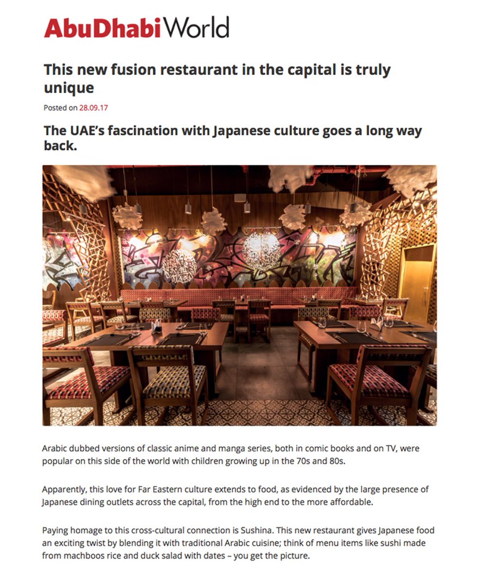 sushina_me's tweet photo. Honoured to have been featured on @Abudhabiworld !
The UAE's shared attributes with Japanese culture does not go unnoticed. https://t.co/R78GTGZGny