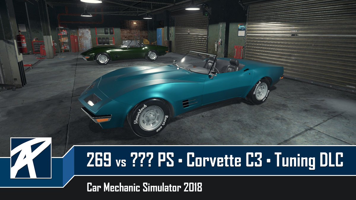 RealAleksPeh's tweet photo. 269 vs ??? PS · Corvette C3 · Tuning DLC · Car Mechanic Simulator 2018 · Deutsch · https://t.co/VtfVgvAS0Z https://t.co/zeiGQ7Nrfc