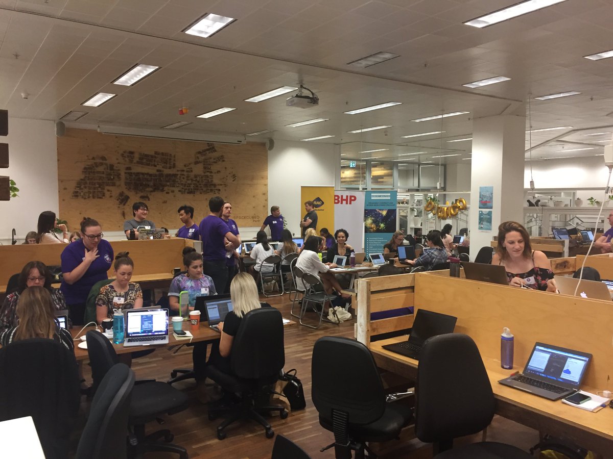 space3ed's tweet photo. #PerthWebGirls was all weekend at Spacecubed. Full house learning to code with more coming in 2018! @bhp @thoughtworks @RACWA #robertwalters https://t.co/qjWbzLaZh6
