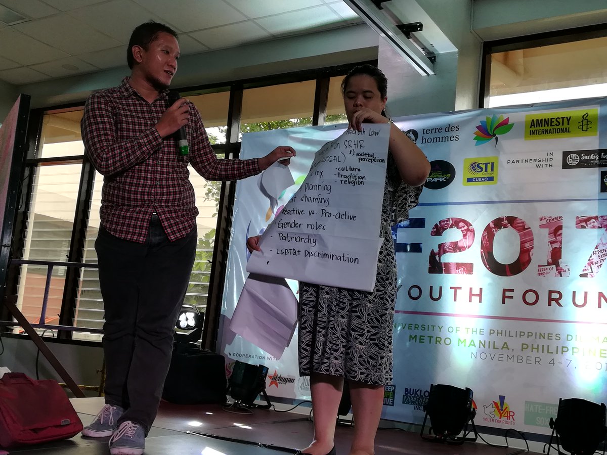 ARROW_Women's tweet photo. Group 2: Addressing patriarchy, societal perception & moving past the stigma of sex. A worldwide malady. #AYF2017 #FreeAndOpenASEAN https://t.co/JUFy2h5HGI