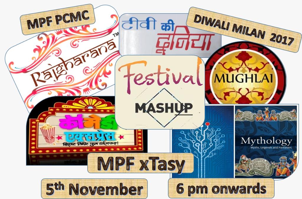 MpfPcmcPune's tweet photo. Join us today. #DiwaliMilan #Comedy #Drama #Entertain #people #MpfPcmc #Funfilled #5Nov #5Garden society #PimpleSaudagar #FestivalMashup https://t.co/77CMwWsEKP