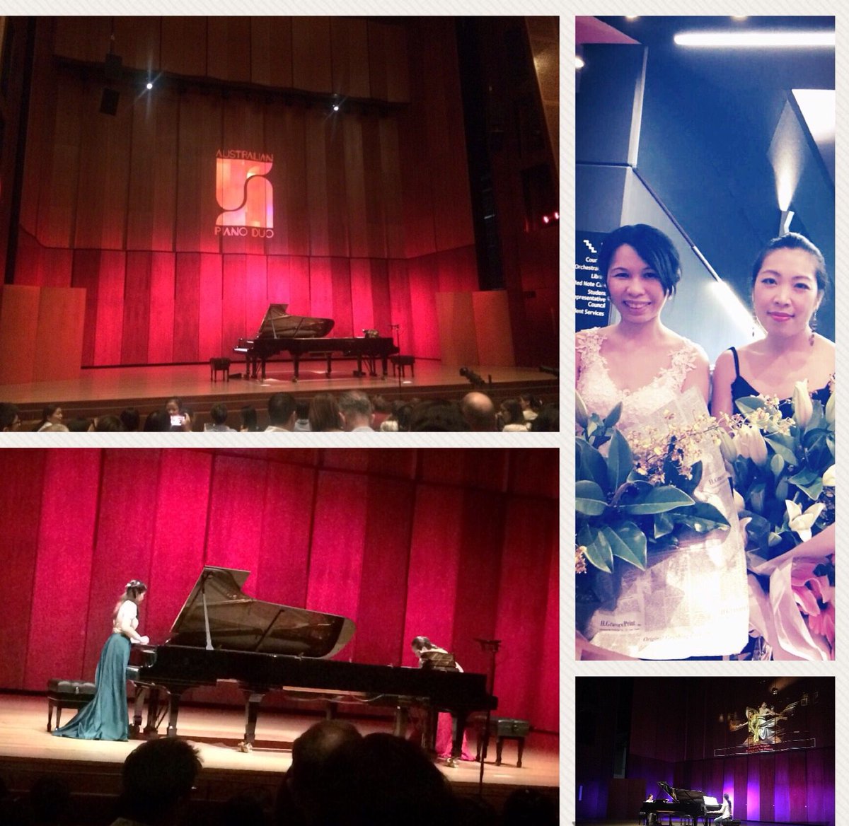 AusPianoDuo's tweet photo. #thankyou all. The #sucessful outcome was impossible without you. #griffithuni #qldcon #AustralianPianoDuo #concertnight #theatremusical https://t.co/Os0ZkvxlH5