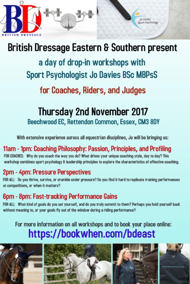 JDPsychology's tweet photo. Busy few days running workshops! Really enjoyed meeting new faces at the @britishdressage Eastern Region coach/rider sessions 👍🏻 https://t.co/OkoP40km0G