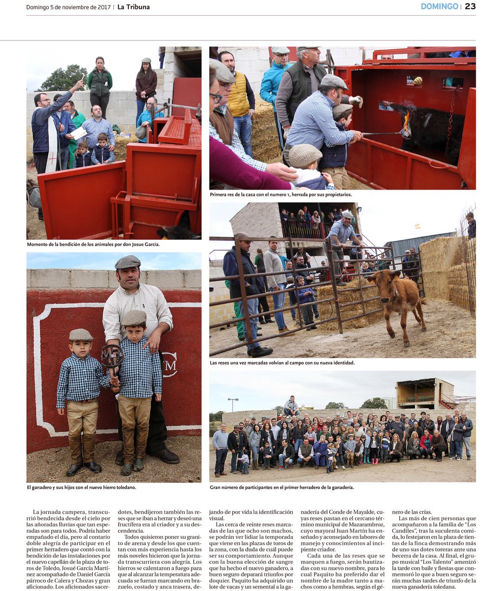 Hoy <a href="/tribunadetoledo/">La Tribuna de Toledo</a> trae el nacimiento de una nueva Ganaderia. LOS CANDILES. Enhorabuena y suerte en esta aventura.