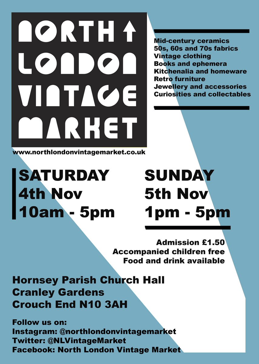 LCRvintage's tweet photo. 🎉 TODAY 🎉 we are at @NLVintageMarket in Crouch End, North London 1pm - 5pm 

#crouchend #muswellhill #allypally #london #vintage https://t.co/swAbU60mww