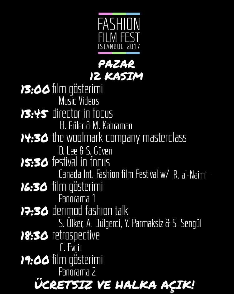 fashionfilm_tr's tweet image. #fffistanbul tamamen halka açık ve ücretsiz programımızı kaçırmayın!
(Bilet, davetiye, kayıt ya da rezervasyon gerekmemektedir...) @ZorluPSM