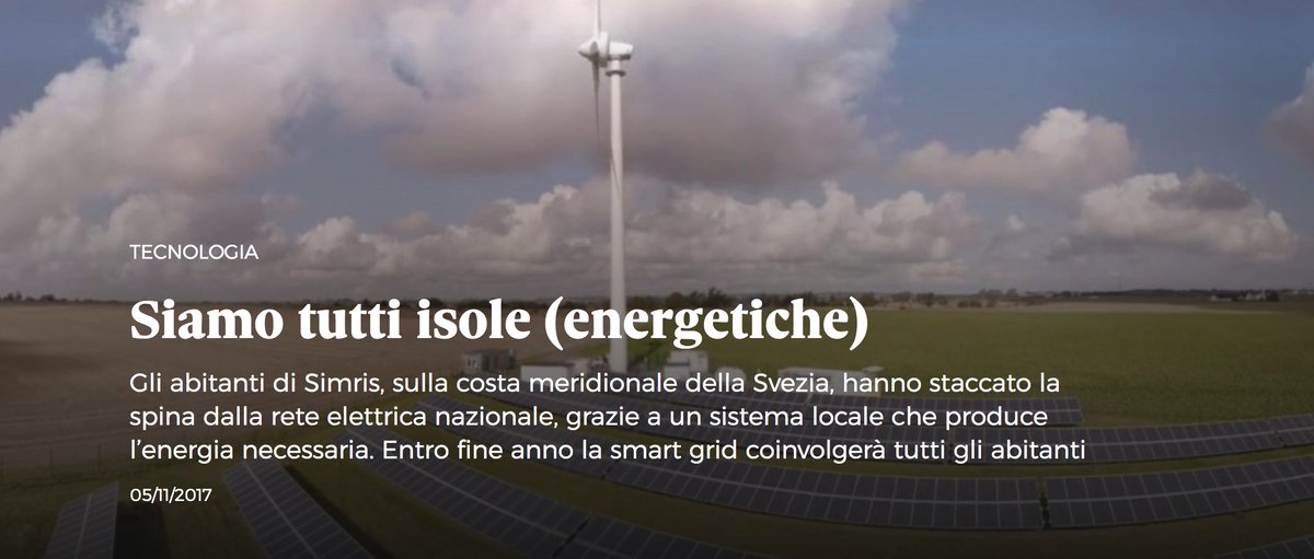 elencomelli's tweet photo. Simris #Sweden first #EnergyIsland committed to #100PercentRE, Villaggio #rinnovabile stacca la spina dalla #rete https://t.co/sehHcuBAiV https://t.co/25a7aGCDNz