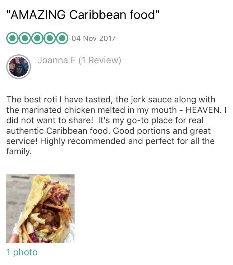 Lovely message from a customer 🙌 
Share the ❤️ by leaving a review here 
👉 goo.gl/V4K1TE 
#caribbean #watford #review #customer